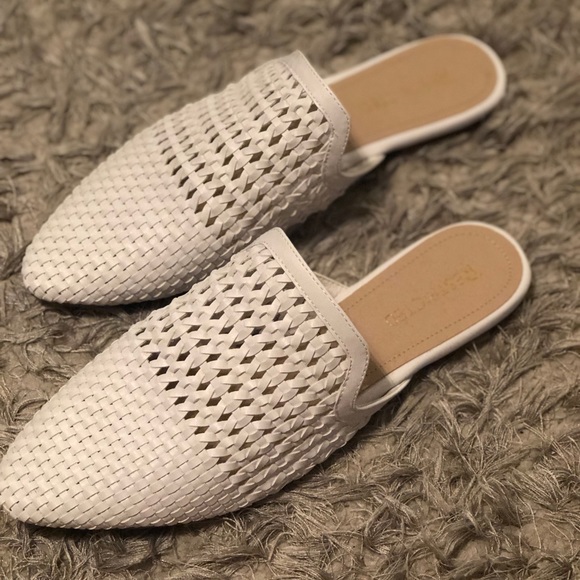 Restricted Shoes - White pointed toe mules Restricted Shoes - White pointed toe mules